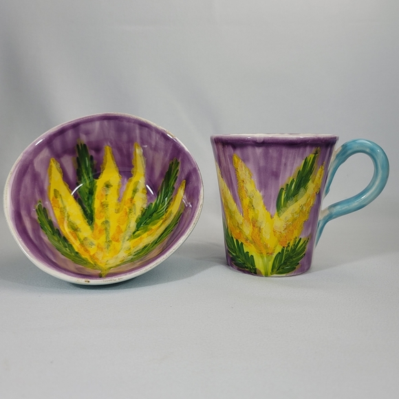 Vietri Italy Bowl And Matching Mug Cup - Picture 1 of 16